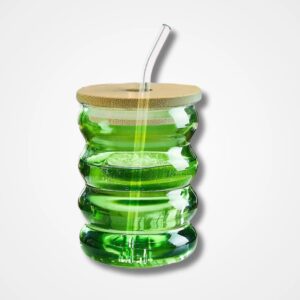 Mechronik Caterpillar Shape Glass Tumbler – Unique Can-Style Drinkware