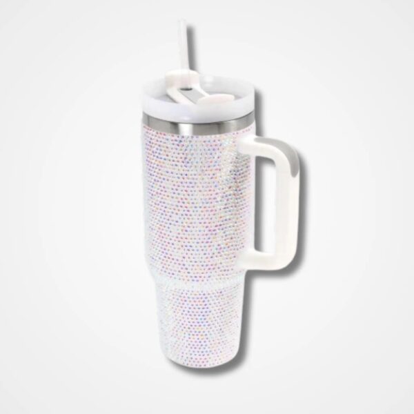 Mechronik Glamorous Rhinestone 40oz Tumbler – Triple-Insulated Stainless Steel