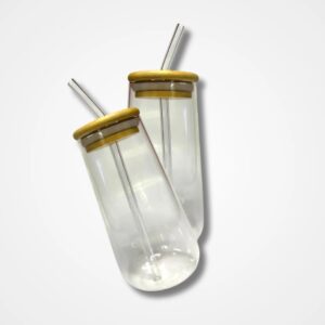Mechronik Oval Shaped Glass Tumbler – Modern Clear Drinkware