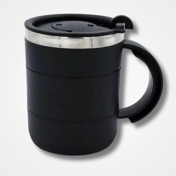 Mechronik Stainless Steel Black Tumbler Mug – Insulated Travel Drinkware