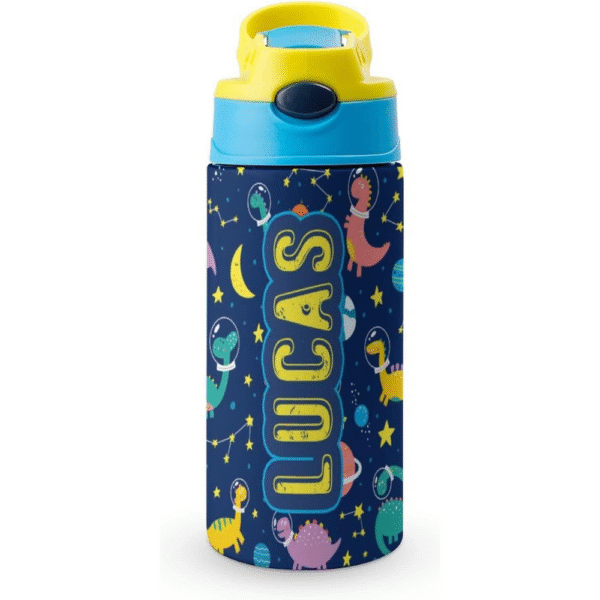 Mechronik Personalized Kids Water Bottle – 16.9oz Custom Stainless Steel Bottle with Name