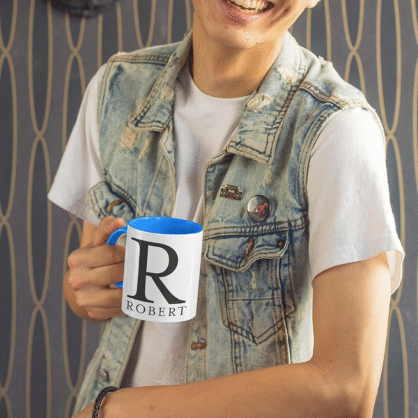Mechronik Initial Coffee Mug with Name – Custom 11oz Ceramic Gift Mug - Image 3