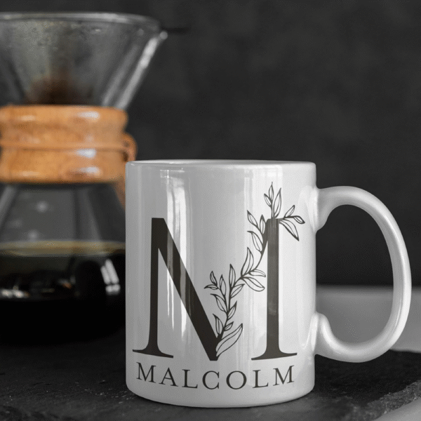 Mechronik Initial Coffee Mug with Name – Custom 11oz Ceramic Gift Mug - Image 6