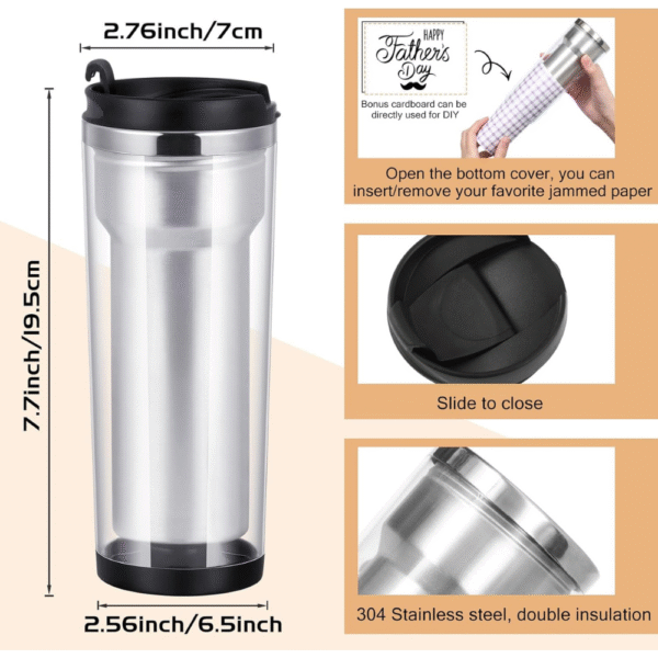Mechronik 12oz Personalized Photo Tumbler – Custom Stainless Steel Insulated Mug - Image 2