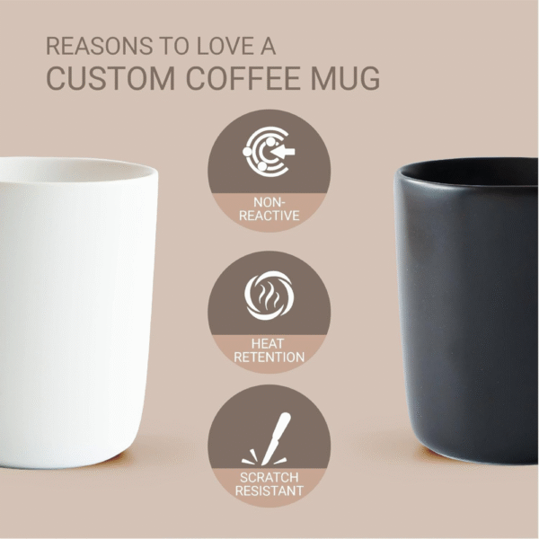 Mechronik Engraved Ceramic Coffee Mug – 12oz Gift with Acacia Wood Lid & Handle - Image 2
